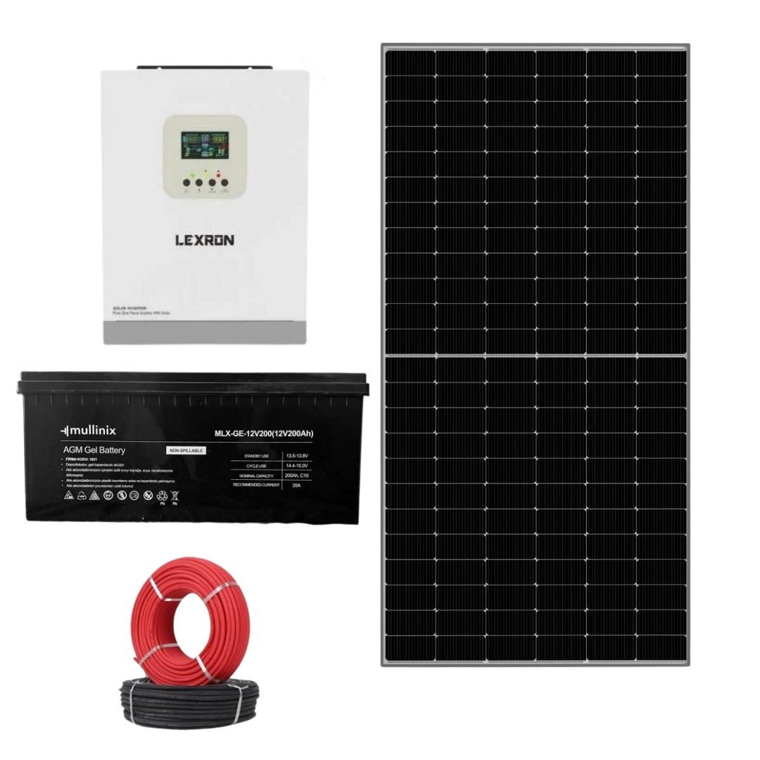 3kW Güçlendirilmiş Solar Enerji Bağ Evi Paketi