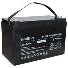 Mullinix 12V 100AH Kurşun Karbon Jel Akü | Yüksek Performanslı Solar Akü