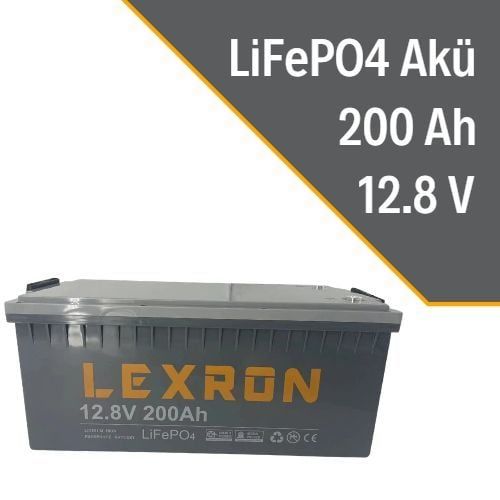 Lexron 200AH 12.8V Lityum Akü