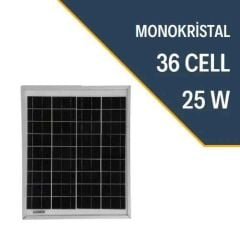 Lexron 25W Monokristal Güneş Paneli