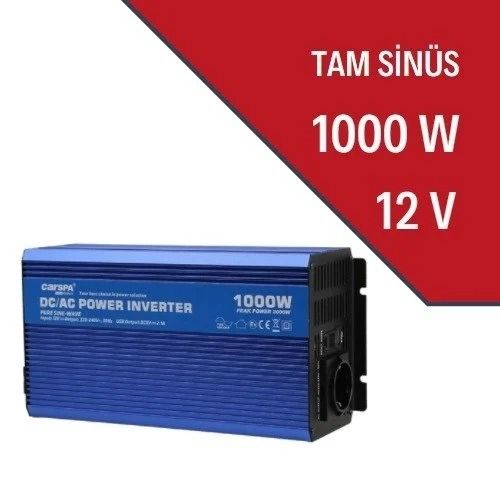 Carspa 1000W-12V Tam Sinüs Inverter