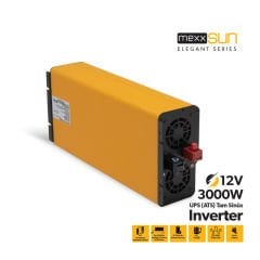 Mexxsun 12V 3000W Tam Sinüs UPS (Remote Ekran) Inverter