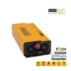 Mexxsun 12V 3000W Tam Sinüs UPS (Remote Ekran) Inverter
