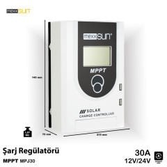 Mexxsun MPJ30 12/24V MPPT Şarj Kontrol Cihazı