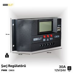 Mexxsun PWM 12/24V (CM30D) Sarj Kontrol Cihazı