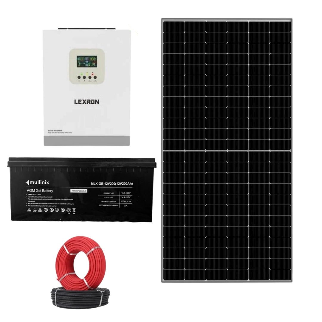 3kW Güçlendirilmiş Solar Enerji Bağ Evi Paketi