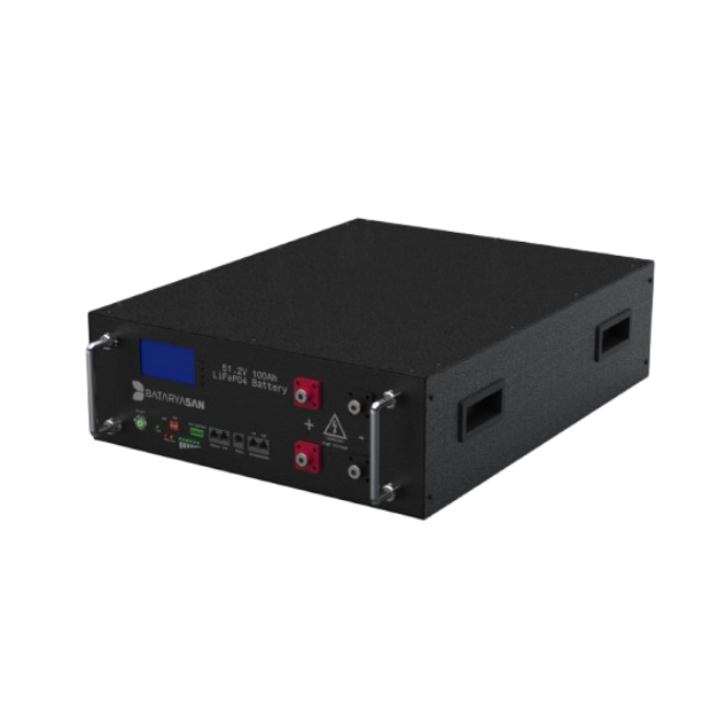 Bataryasan 51.2 V 100Ah Ekranlı Modüler Seri 5 Yıl Garantili LifePO4 Lityum Akü