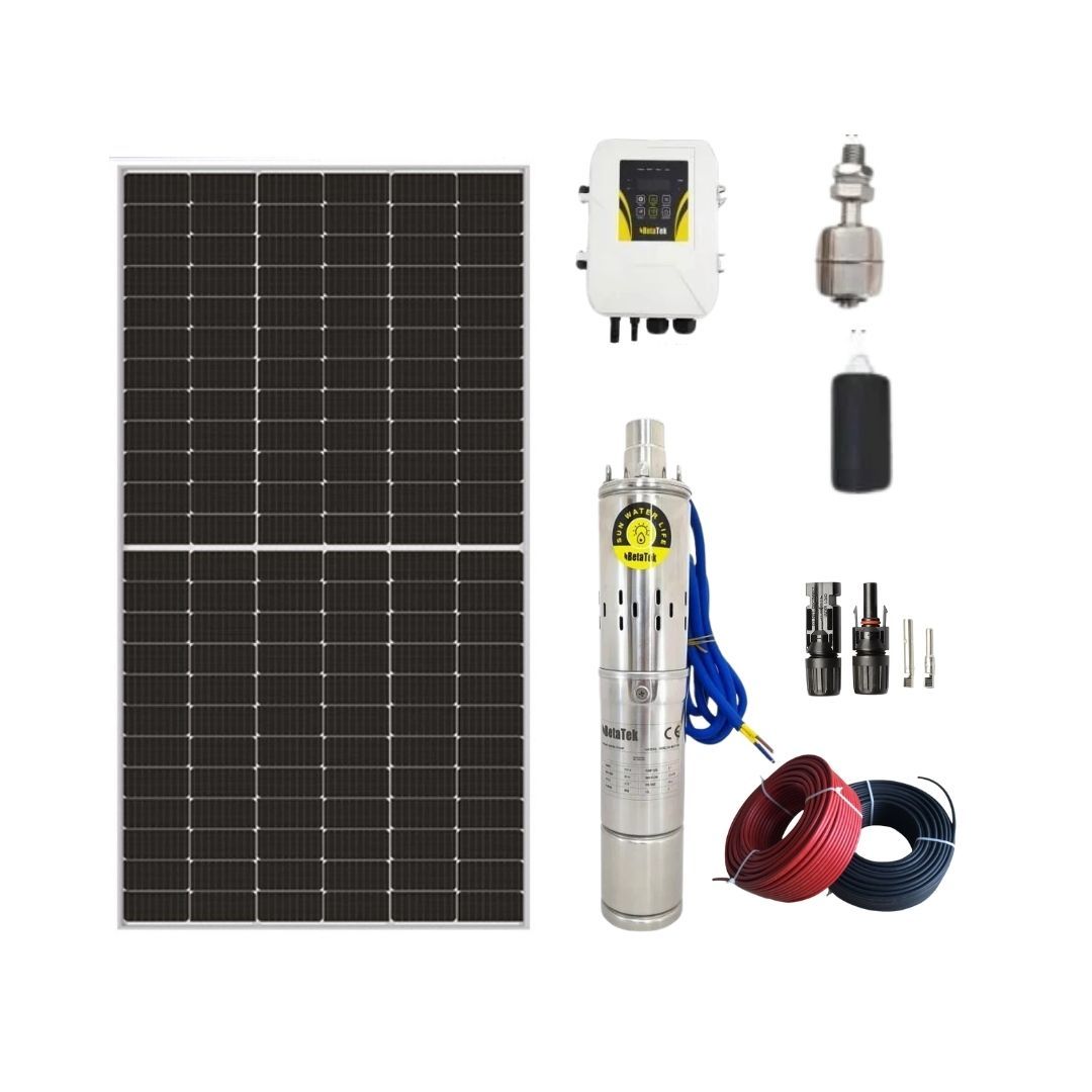 72V DC Solar Dalgıç Pompa Paketi (3 adet 550W Güneş Panelli)