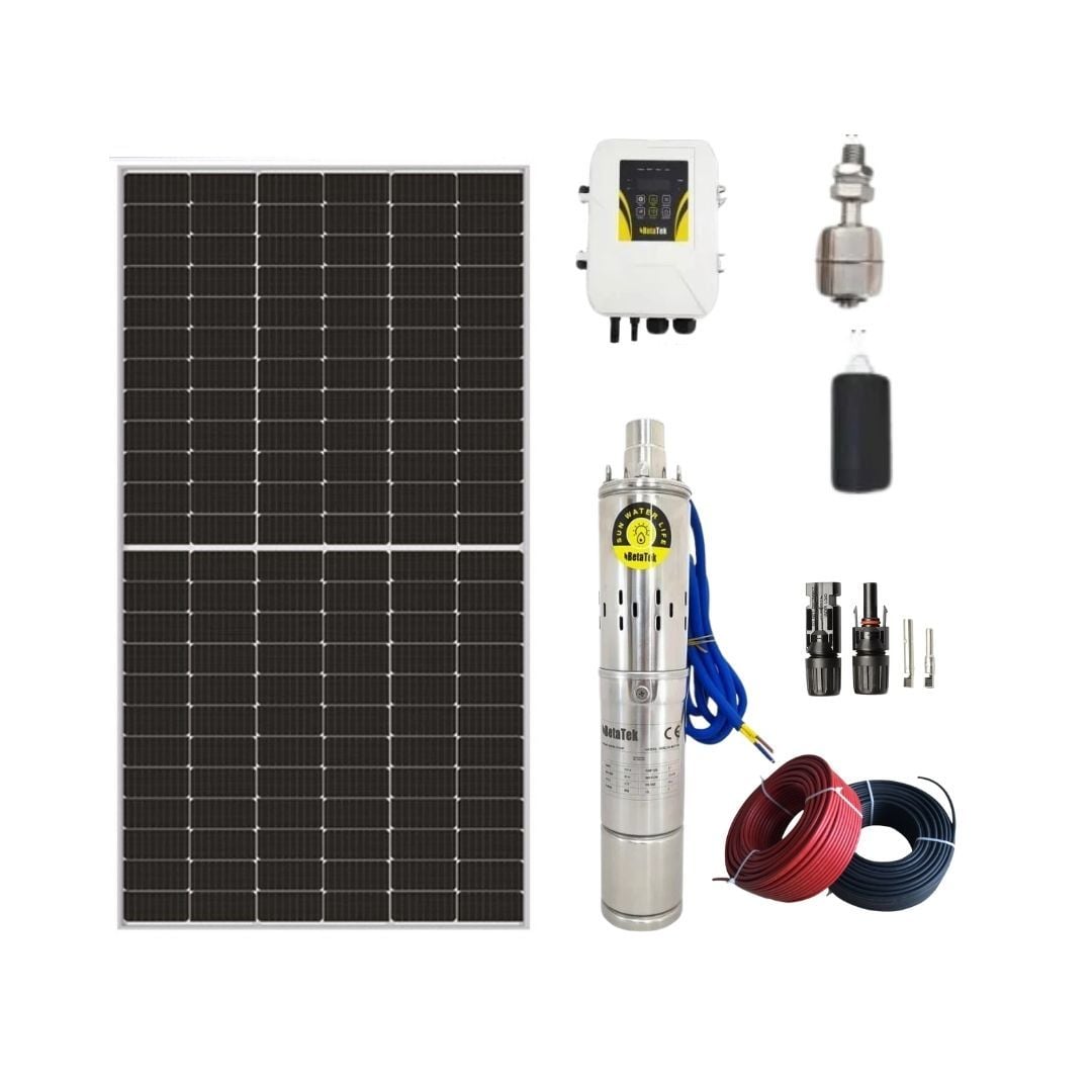 110V DC Solar Dalgıç Pompa Paketi (4 adet 550W Güneş Panelli)