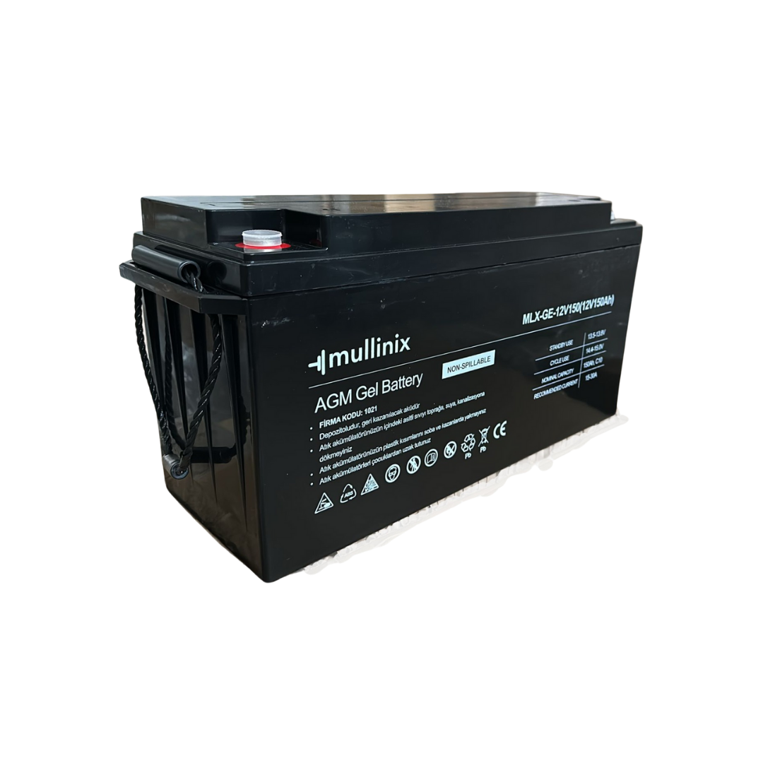 Mullinix 12V 150Ah Derin Döngülü AGM Jel Akü
