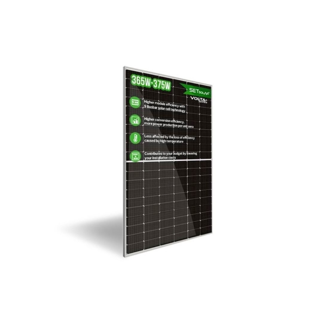 375W Monokristal Half Cut Güneş Paneli
