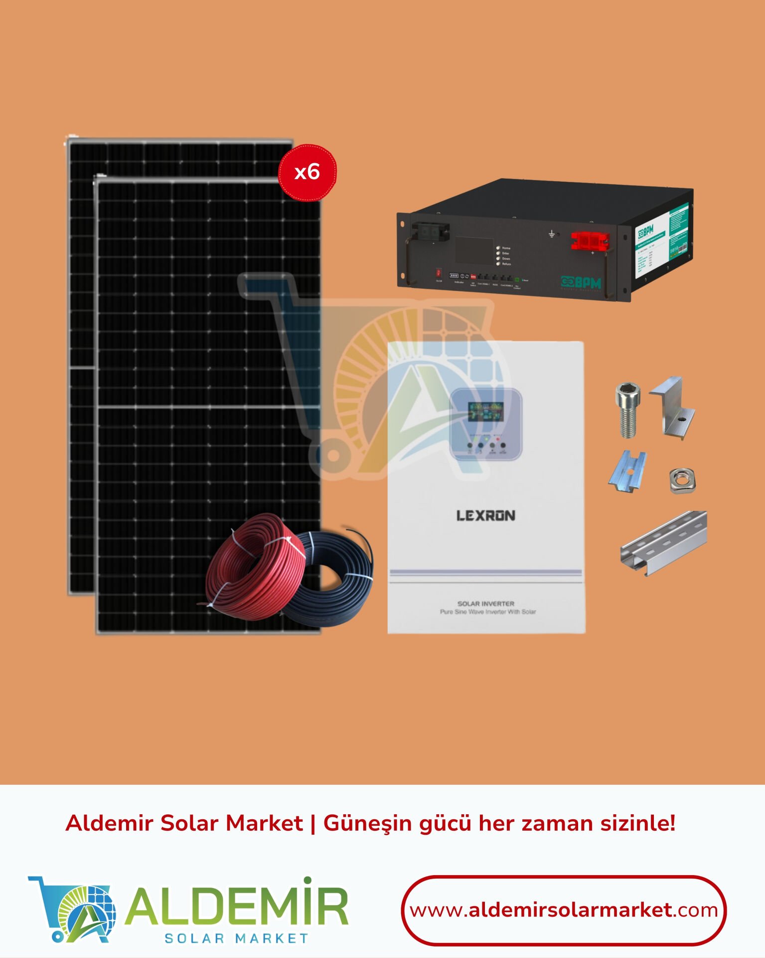 PREMİUM 6.2kW Güneş Enerji Sistemi
