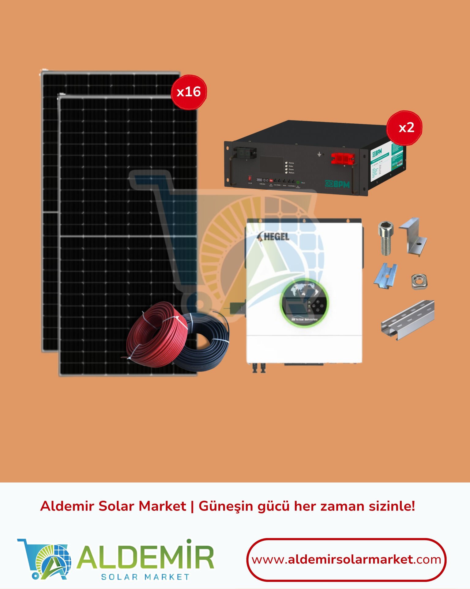 PREMİUM 12kW Güneş Enerji Sistemi